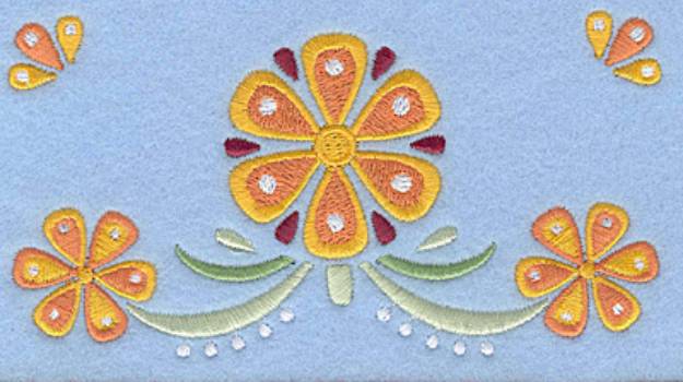 Picture of Folk Floral Machine Embroidery Design