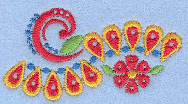Picture of Caterpillar Flower Machine Embroidery Design