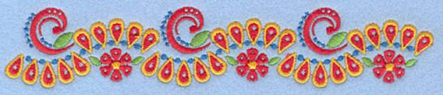 Picture of Caterpillar Flower Border Machine Embroidery Design