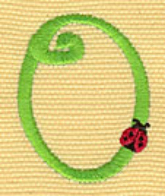 Picture of Ladybug Letter 0 Machine Embroidery Design