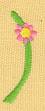 Picture of Floral Right Parenthesis Machine Embroidery Design