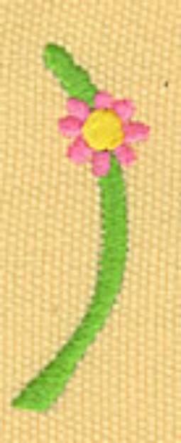 Picture of Floral Right Parenthesis Machine Embroidery Design