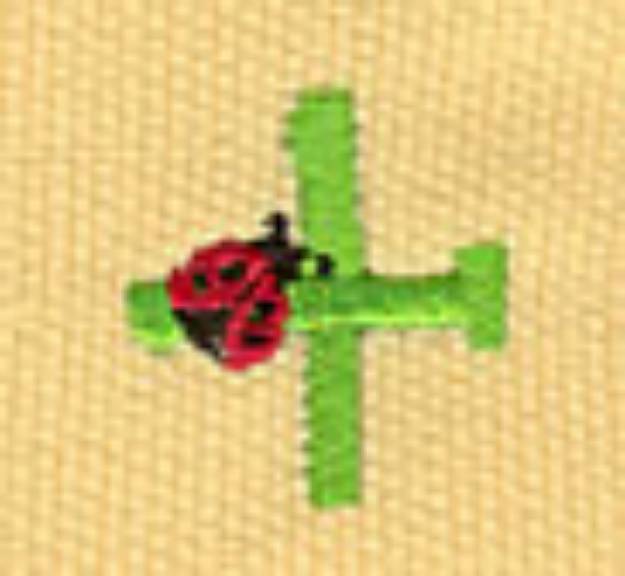 Picture of Ladybug Plus Sign Machine Embroidery Design