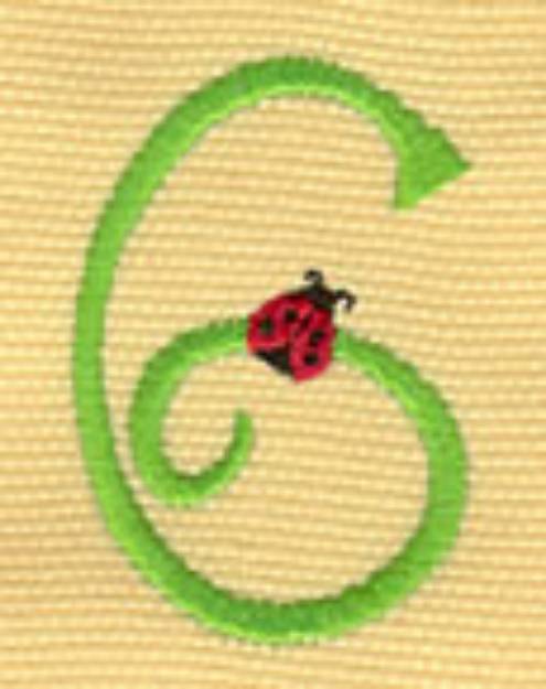 Picture of Ladybug And Number Six Machine Embroidery Design