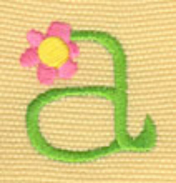 Picture of Floral Lowercase a Machine Embroidery Design