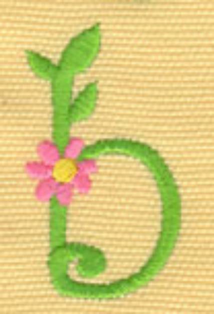 Picture of Floral Lowercase b Machine Embroidery Design