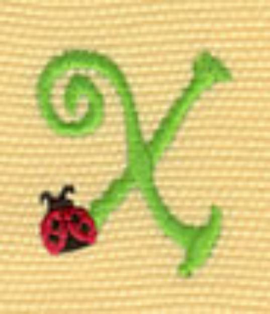Picture of Ladybug Lowercase x Machine Embroidery Design