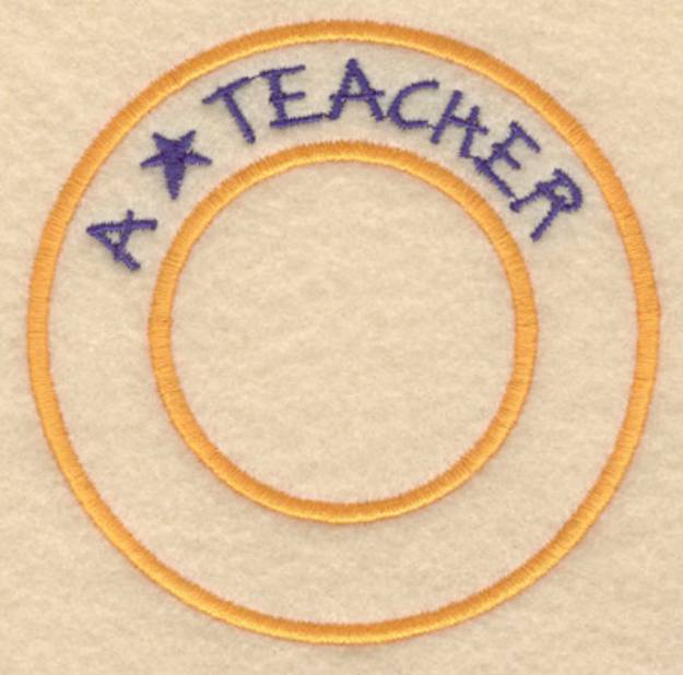 Picture of A Star Teacher Machine Embroidery Design