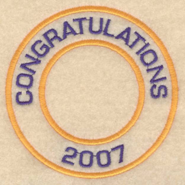 Picture of Congratulations 2007 Machine Embroidery Design