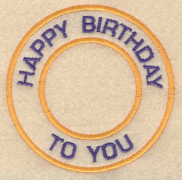 Picture of Happy Birthday To You Machine Embroidery Design
