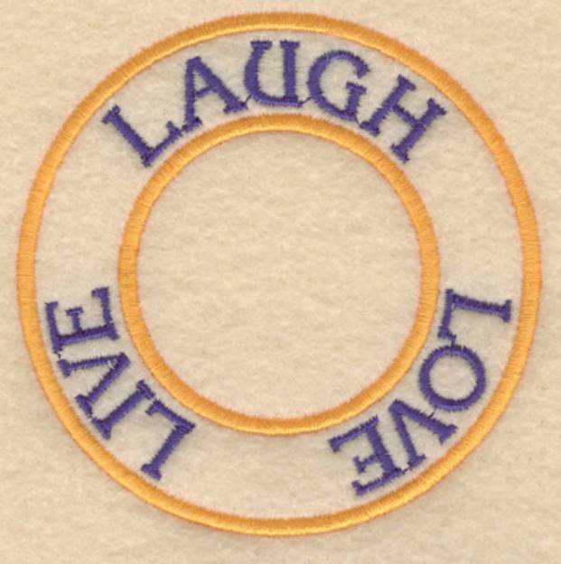 Picture of Laugh Live Love Machine Embroidery Design