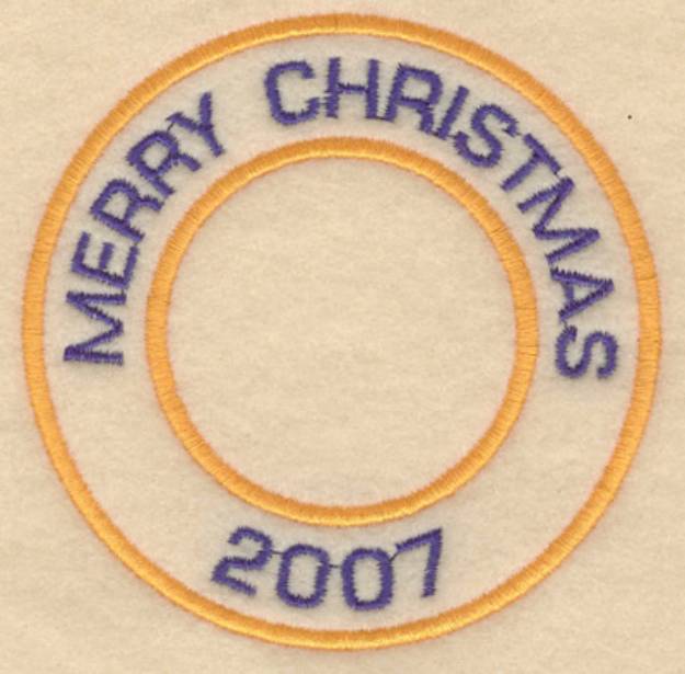 Picture of Merry Christmas 2007 Machine Embroidery Design