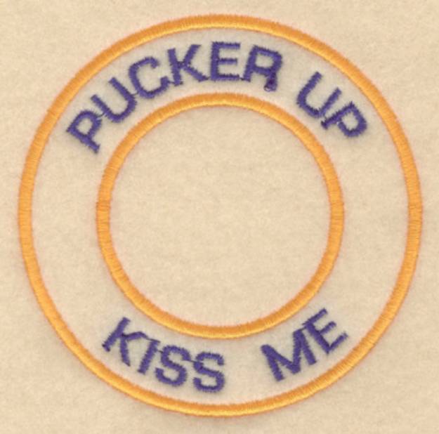Picture of Pucker Up Kiss Me Machine Embroidery Design