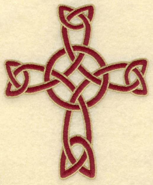 Picture of Woven Celtic Cross Machine Embroidery Design