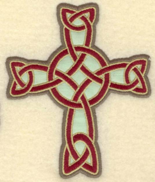 Picture of Celtic Cross Applique Machine Embroidery Design