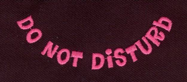 Picture of Do Not Disturb Machine Embroidery Design
