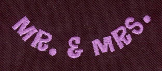 Picture of Mr. & Mrs. Machine Embroidery Design