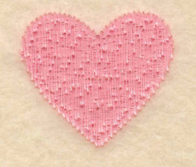Picture of Pink Heart Machine Embroidery Design
