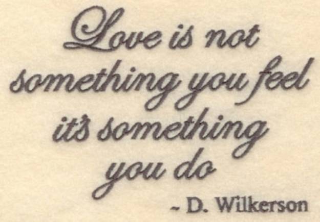 Picture of Love Is Something You Do Machine Embroidery Design