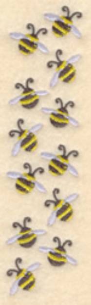 Picture of Row of Bees Machine Embroidery Design