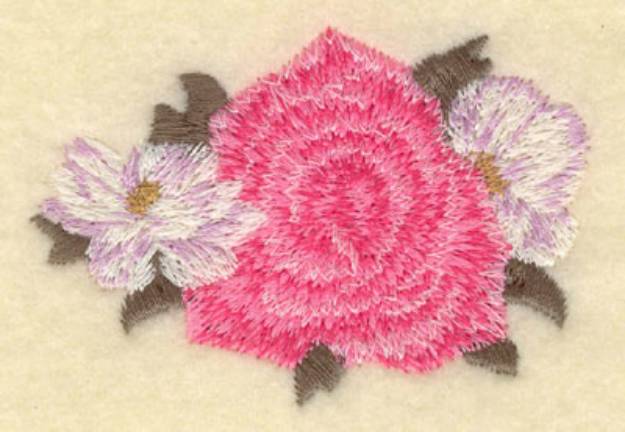 Picture of Rose And Forget Me Nots Machine Embroidery Design