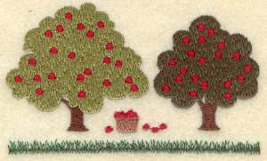 Picture of Apple Orchard Harvest Machine Embroidery Design