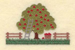 Picture of Apple Harvesting Machine Embroidery Design