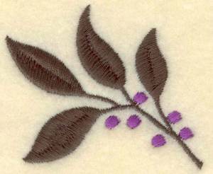 Picture of Leaves With Berries Machine Embroidery Design