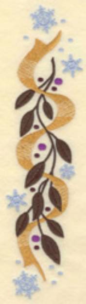 Picture of Snow and Holly Border Machine Embroidery Design