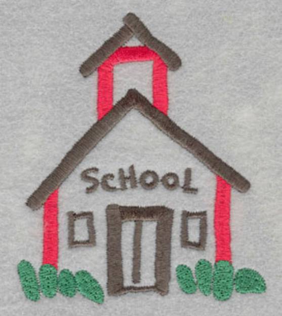 Picture of School House Machine Embroidery Design