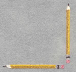 Picture of Pencils Corner Machine Embroidery Design