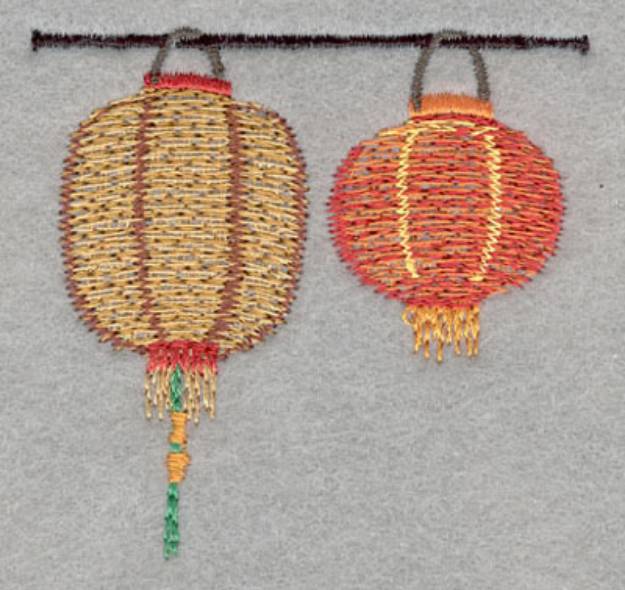 Picture of Chinese Lanterns Machine Embroidery Design