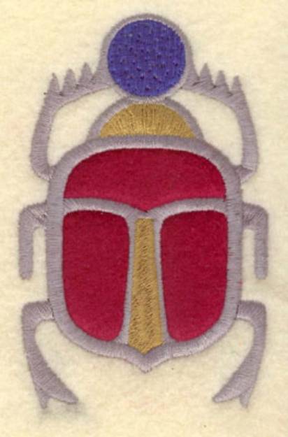 Picture of Scarab Beetle Applique Machine Embroidery Design