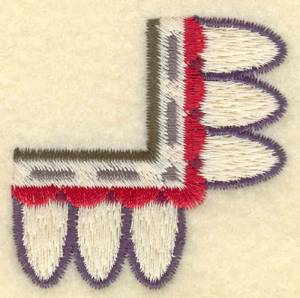 Picture of Feather Border Corner Machine Embroidery Design
