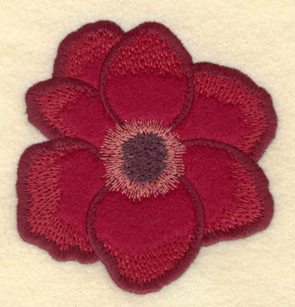 Picture of Poppy Applique Machine Embroidery Design