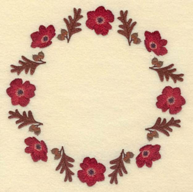 Picture of Poppy Circle Border Machine Embroidery Design