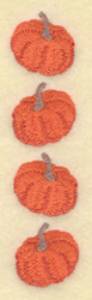 Picture of Four Pumpkins Machine Embroidery Design