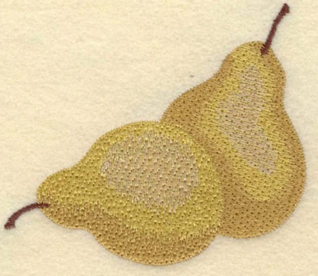 Picture of Two Pears Machine Embroidery Design
