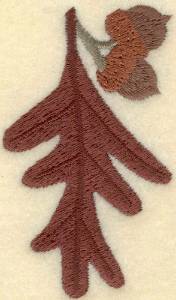 Picture of Oak Leaf with Acorns Machine Embroidery Design
