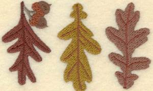 Picture of Three Oak Leaves Machine Embroidery Design