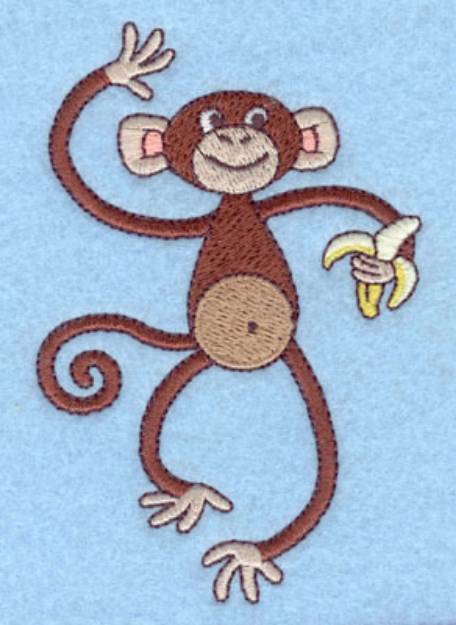 Picture of Monkey And Banana Machine Embroidery Design