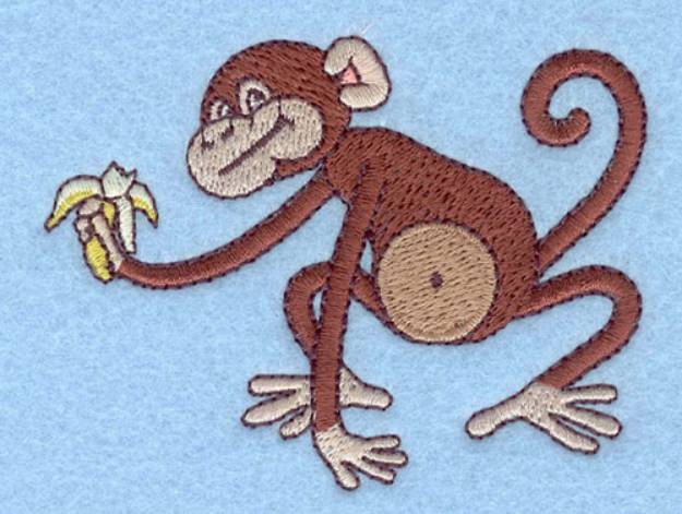 Picture of Squatting Monkey Machine Embroidery Design