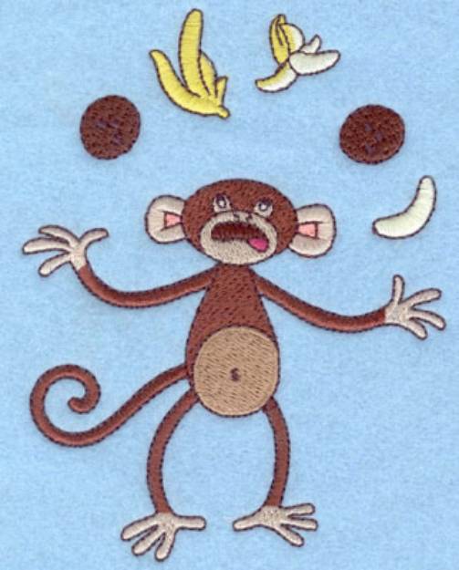 Picture of Juggling Monkey Machine Embroidery Design