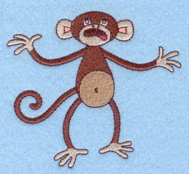Picture of Standing Monkey Machine Embroidery Design