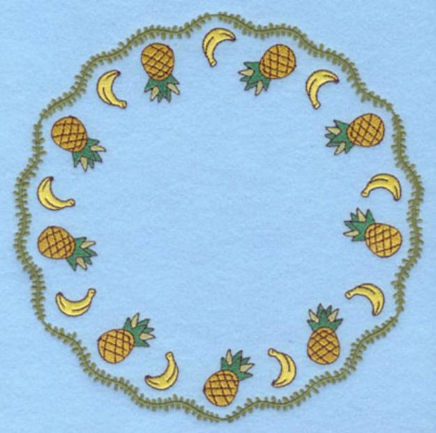 Picture of Tropical Fruit Circle Machine Embroidery Design