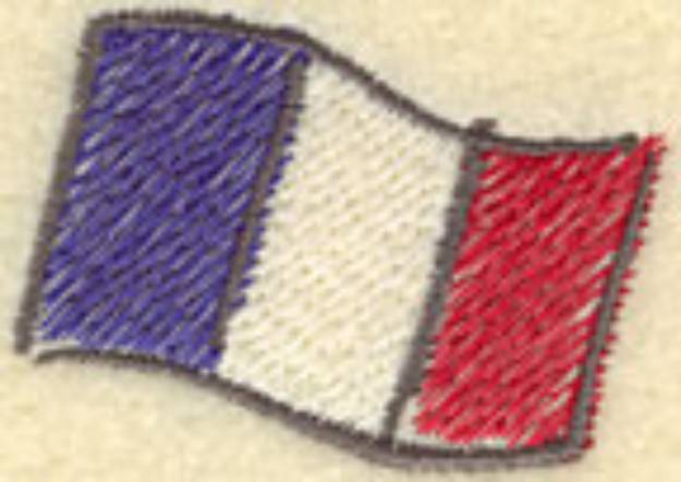 Picture of French Flag Machine Embroidery Design