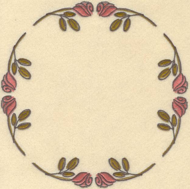 Picture of Rose Circle Machine Embroidery Design