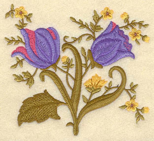 Picture of Wild Flowers Machine Embroidery Design