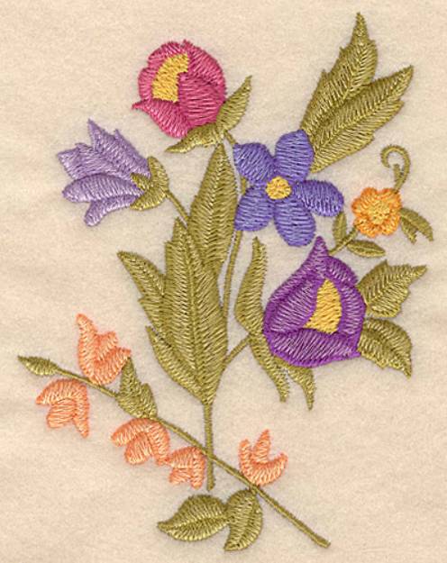 Picture of Wildflower Bouquet Machine Embroidery Design