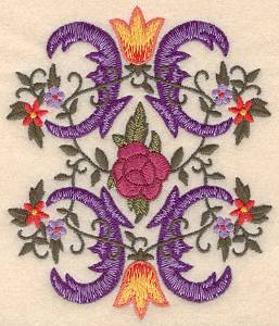 Picture of Floral Swirls Machine Embroidery Design